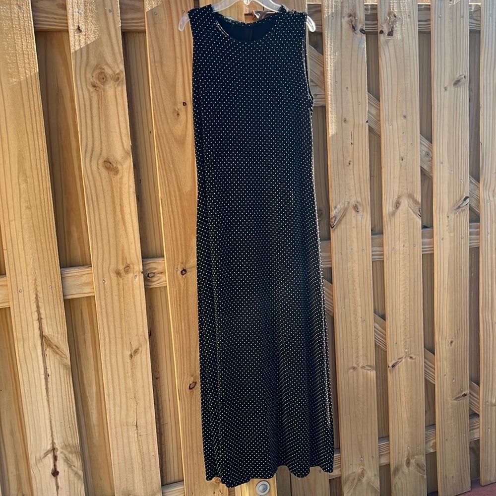 Black polkadot maxi dress size small/medium